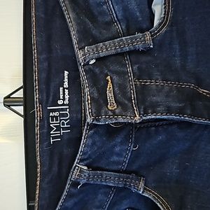Time and tru super skinny jeans size 6 high wasted